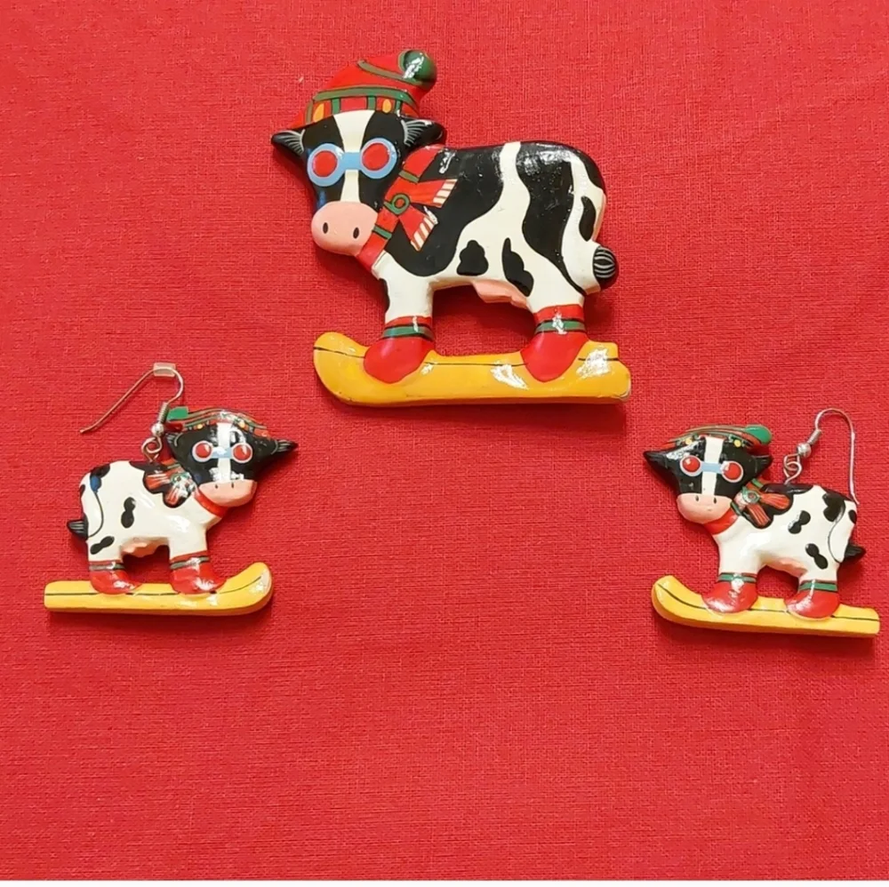 None skiing cow